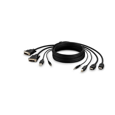 Belkin F1DN2CCBL-DH-6 KVM cable Black 1.8 m