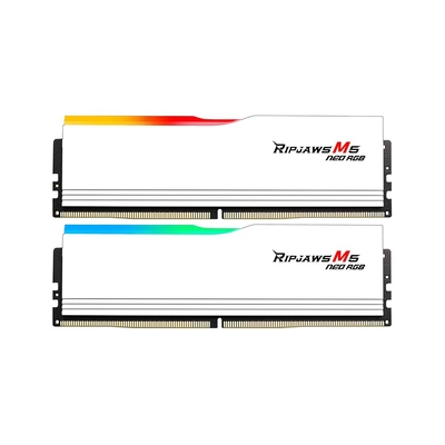 G.Skill F5-6000J3648D16GX2-RM5NRW Ripjaws M5 Neo RGB 32GB (2x 16GB) DDR5 6000MHz CL36 AMD Desktop Memory - White