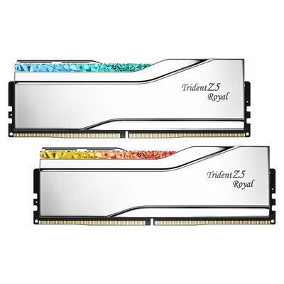 G.Skill F5-7600J3646G16GX2-TR5S Trident Z5 Royal RGB 32GB DDR5 7600MHz Desktop Memory - Silver