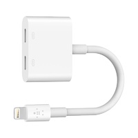 Belkin Lightning Audio with Charge RockStar Splitter - White