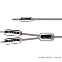 Belkin iPhone Mini Stereo to 2xRCA Cable(F8Z180-07-GLD)