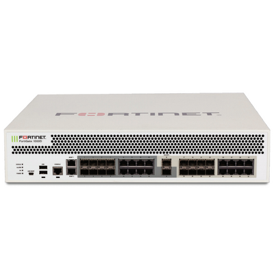 FORTINET FG-1000D 2X10GE SFP+ SLOTS 16XGE SFP SLOTS 16XGE RJ45 PORTS 2XGE RJ45 MANAGEMENT PORTS SPU NP6 & CP8 HARDWARE ACCELERATED 1X256GB SSD