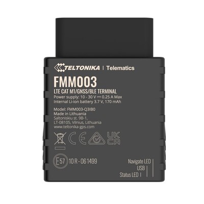 Teltonika FMM003 LTE CAT M1 ADVANCED OBDII TRACKER WITH BLUETOOTH