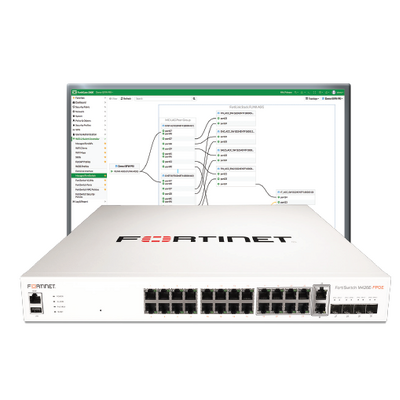 FORTINET FS-108F-POE FortiSwitch 108F-POE Fanless L2+ management switch with 8xGE + 2xSFP + 1xRJ45 console and automatic limited 65W POE