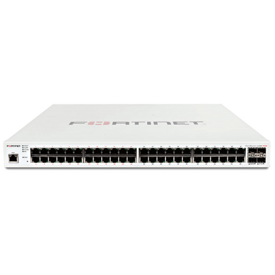 FORTINET FS-248E-POE LAYER 2/3 FORTIGATE SWITCH CONTROLLER COMPATIBLE POE+ SWITCH WITH 48XGE RJ45 PORTS 4XGE SFP