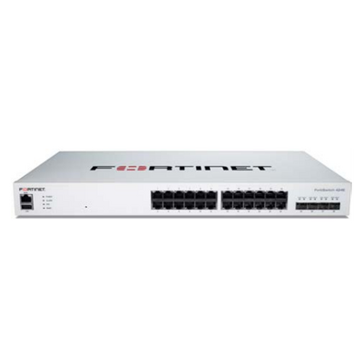 FORTINET FS-424E-FPOE LAYER 2/3 FORTIGATE SWITCH CONTROLLER COMPATIBLE POE+ SWITCH WITH 24XGE RJ45 PORTS 4X10 GE SFP+
