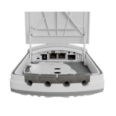 MikroTik FTC21-ups IP67 2.5G SFP to Dual Gigabit Ethernet Media Converter with Battery Backup