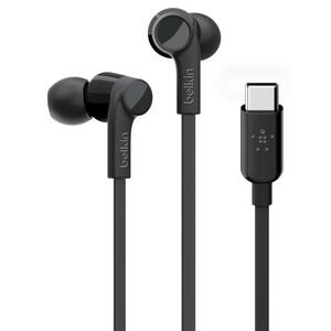 Belkin ROCKSTAR In-Ear Headphones with USB-C Connector - Black