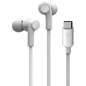 Belkin ROCKSTAR In-Ear Headphones with USB-C Connector - White