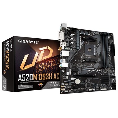 Gigabyte A520M DS3H AC AM4 Micro-ATX Motherboard