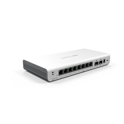 NETGEAR® Insight Managed 8-Port Gigabit Ethernet Smart Cloud Switch with 2 SFP Fiber Ports (GC110)