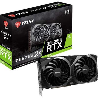 MSI NVIDIA GeForce RTX 3070 Graphic Card - 8 GB GDDR6 - GEFORCE RTX 3070 VENTUS 2X OC LHR