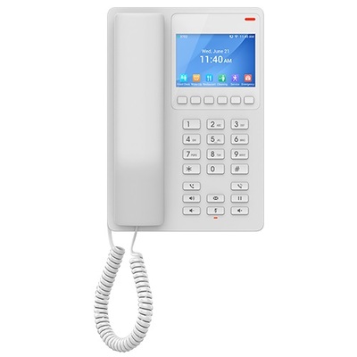 Grandstream GHP630W DESKTOP HOTEL PHONE 3.5 COLOR LCD POE DUAL-BAND WIFI 6 WHITE