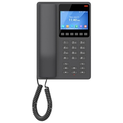 Grandstream GHP631W DESKTOP HOTEL PHONE 3.5 COLOR LCD POE DUAL-BAND WIFI 6 BLACK