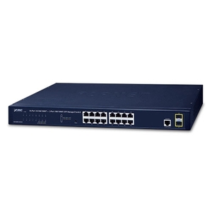 Planet 16-Port 10/100/1000Base-T + 2-Port 100/1000MBPS SFP L2/L4 SNMP Manageable Gigabit Switch