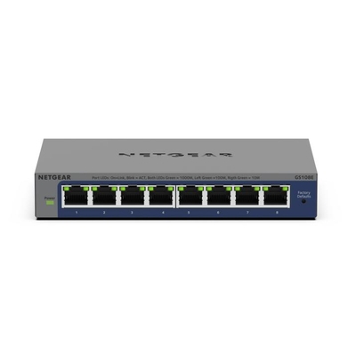 NETGEAR (GS108E) 8-PORT EASY SMART MANAGED GIGABIT SWITCH