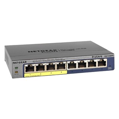 Netgear GS108PE Plus 8 Port Gigabit Switch with 4-Port PoE
