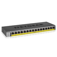 Netgear GS116LP-100AJS 16-Port PoE+ Gigabit Ethernet Unmanaged Switch with 76W PoE Budget