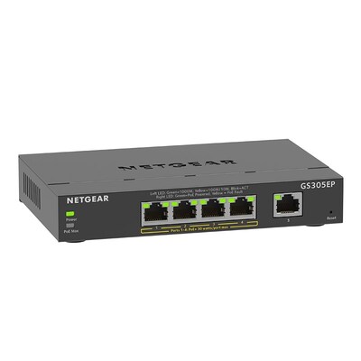 Netgear GS305EP 5-Port Gigabit Ethernet PoE+ Plus Switch