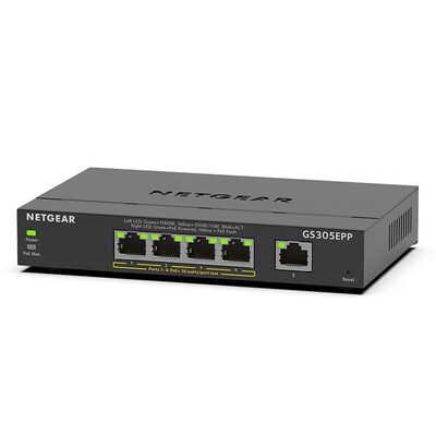 Netgear GS305EPP 5-Port Gigabit Ethernet High Power PoE+ Plus Switch