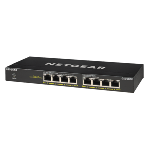 Netgear SOHO 8-port PoE+ Gigabit Unmanaged Switch (83W PoE Budget) (GS308PP)