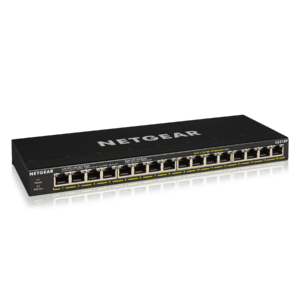 Netgear SOHO 16-port High Powered PoE+ Gigabit Unmanaged Switch (183W PoE Budget) (GS316PP)