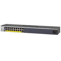 NETGEAR GS418TPP ProSAFE Easy-Mount 16PORT PoE+ Gigabit Smart Managed Switch with 2 SFP (240W) & Fan