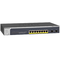 NETGEAR GS510TLP ProSAFE 8-Port Gigabit PoE+ Smart Managed Switch with 2 SFP (75W), Fan-less