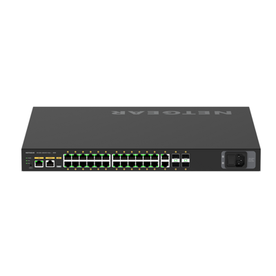 NETGEAR AV Line M4250-26G4XF-PoE+ 24x1G PoE+ 480W 2x1G and 4xSFP+ Managed Switch (GSM4230PX)