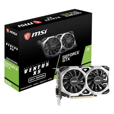 MSI GeForce GTX 1650 VENTUS XS OCV1 4GB Video Card - GTX 1650 Ventus XS 4G OCV1