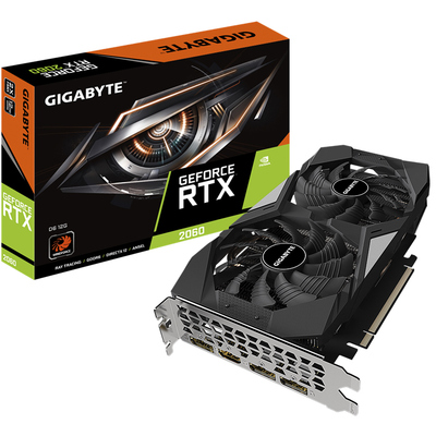 Gigabyte nVidia GeForce RTX 2060 D6 12GB Video Card, 1650 MHz Core Clock, GDDR6, PCI-E 3.0, 3x DisplayPort 1.4, 1x HDMI 2.0b