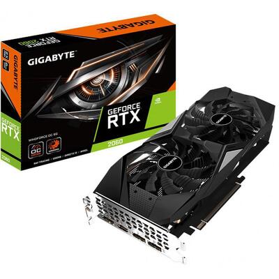 Gigabyte GeForce RTX 2060 WINDFORCE OC, 6GB Video card - GV-N2060WF2OC-6GD R2.0