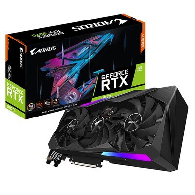 Gigabyte nVidia GeForce AORUS RTX 3070 AORUS MASTER rev 2.0 8GD Video Card, PCI-E 4.0, GDDR6, 1845 MHz Core Clock, 3x HDMI, 3x DP