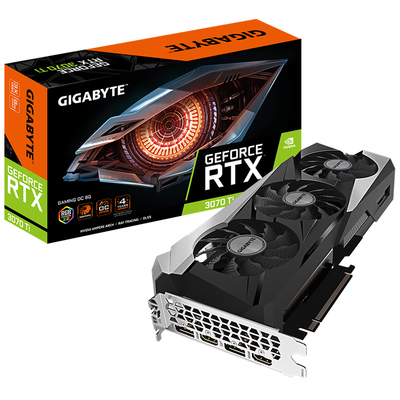 Gigabyte nVidia GeForce RTX 3070 Ti GAMING OC 8GB Video Card, PCI-E 4.0, 1815 MHz Core Clock, 2x DP 1.4a, 2x HDMI 2.1