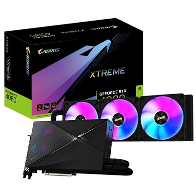 Gigabyte Aorus GeForce RTX 4080 XTREME WATERFORCE, 16GB Video card - GV-N4080AORUSX W-16GD