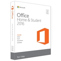 Microsoft Office Mac Home & Student 2016- No DVD Retail Box (LS)