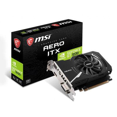 MSI GeForce GT 1030 AERO ITX OC 2GB Video Card - GeForce GT 1030 AERO ITX 2GD4 OC