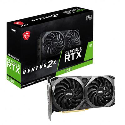 MSI GeForce RTX 3050 VENTUS 2X OC 8GB Video Card - GeForce RTX 3050 VENTUS 2X 8G OC