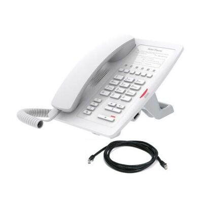 Fanvil H3 WiFi Hotel White IP Phone - No Display, 1 Line, 6 x Programmable Buttons, Dual 10/100 NIC - No Screen, Non Wall Mountable, 2 Year Warranty