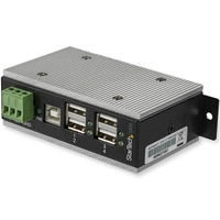 StarTech 4-Port Industrial USB Hub, USB 2.0, 15kV ESD Protection - HB20A4AME