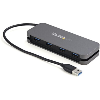 Startech HB30AM4AB 4 Port USB 3.0 Hub 5Gbps 4A - 28cm Cable