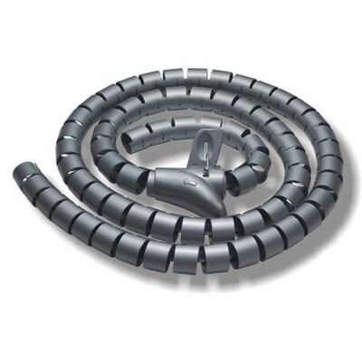 Brateck 15mm/0.59' Diameter Coiled Tube Cable Sleeve Dimensions 1000x15mm - Black