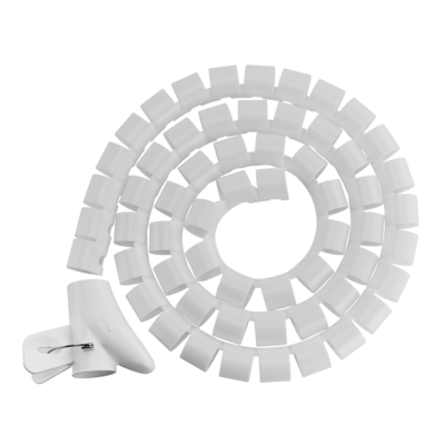 Brateck 30mm/1.2' Diameter Coiled Tube Cable Sleeve   Dimensions 1000x30mm - White