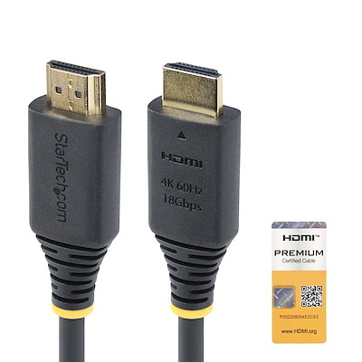 STARTECH HDMI2-CABLE-4K60-1M 1m Premium Certified HDMI Cable 4K60