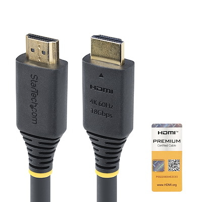 STARTECH HDMI2-CABLE-4K60-5M 5m Premium Certified HDMI Cable 4K60