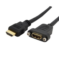 StarTech Allows an HDMI¨ connection to be mounted on a secure and easily accessible panel. HDMIPNLFM3