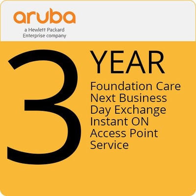 Aruba 3 Year Foundation Care Next Business Day Exchange Instant ON Access Point Service - HK1Y0E