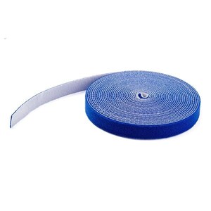 StarTech 25ft Hook and Loop Tape Roll Reusable Cable Ties/Wraps, Blue - HKLP25BL