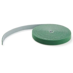 StarTech 25ft Hook and Loop Tape Roll Reusable Cable Ties/Wraps, Green - HKLP25GN