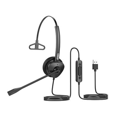 Fanvil HT301-U USB Mono Headset - OverThe Head Design, Suit For Small Office, Home Office (SOHO) Or Call Center Staff - USB Connection